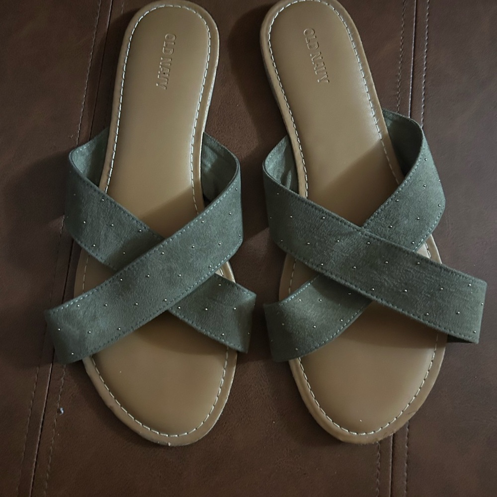 Old Navy Olive Crisscross Sandals